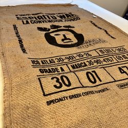 Dog or cat blanket bed with burlap coffee bag cover