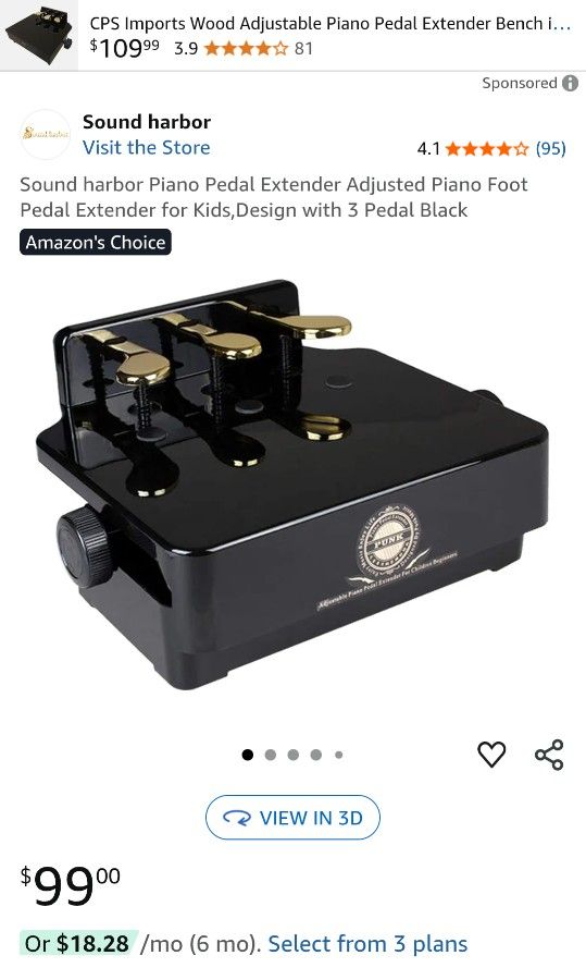 Piano Booster Pedal Extender