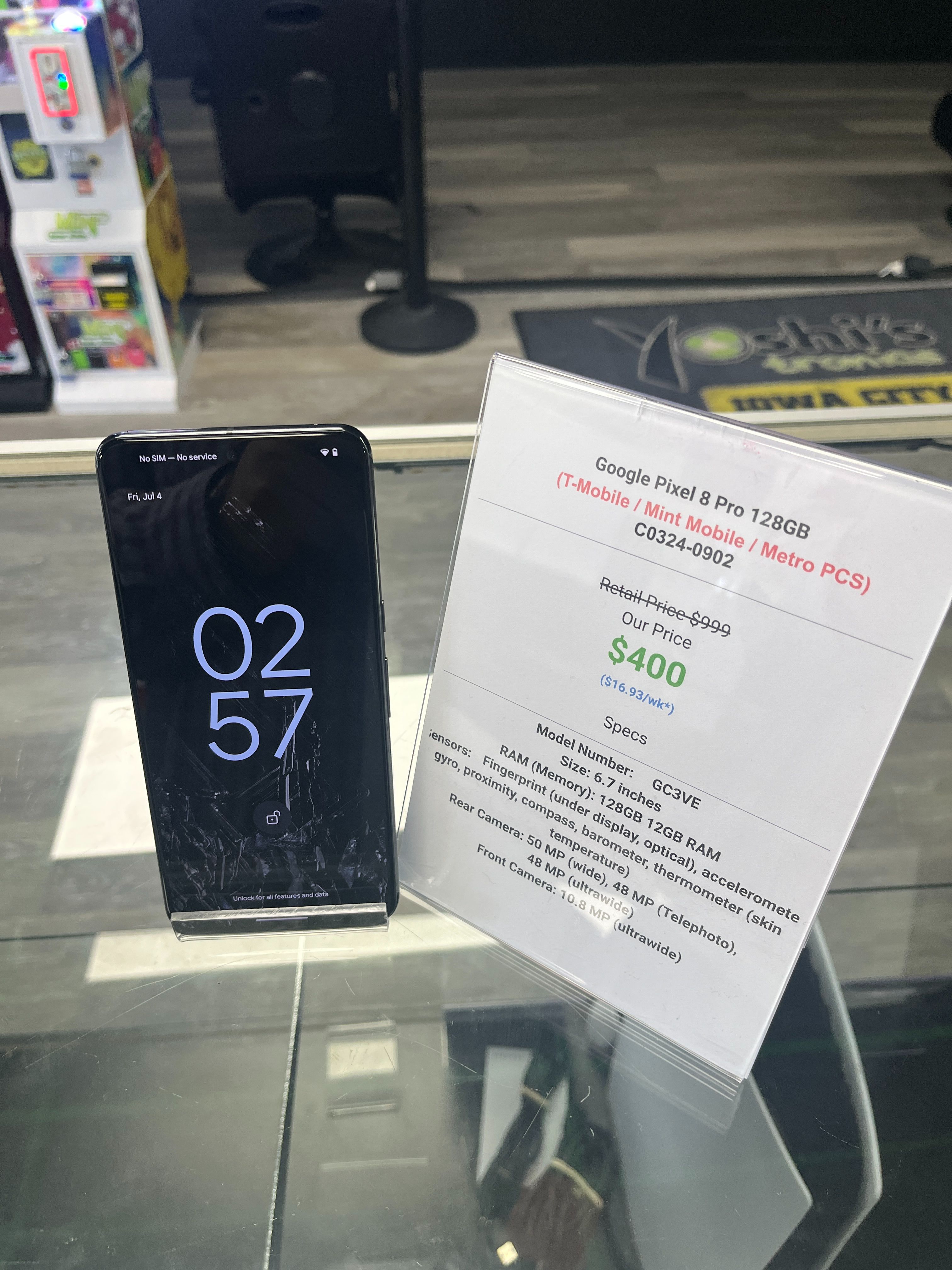 Google Pixel 8 Pro 128GB T-Mobile Obsidian C0324-0902