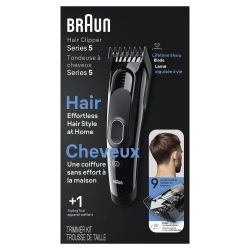 Braun Series 5 5310 Men's Cordless Electric Hair Clippers with 9 Length Set Black RETAIL $69