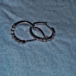 Diamond Hoop Earrings