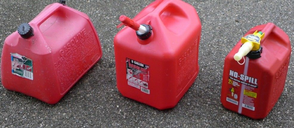 Gallon gas cans containers.