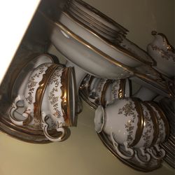 $1300 White & Gold German Kobalt Cobalt porcelain