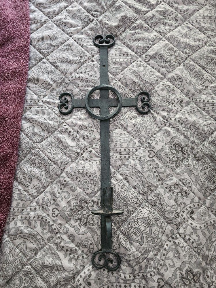 Iron Cross Candle Holder