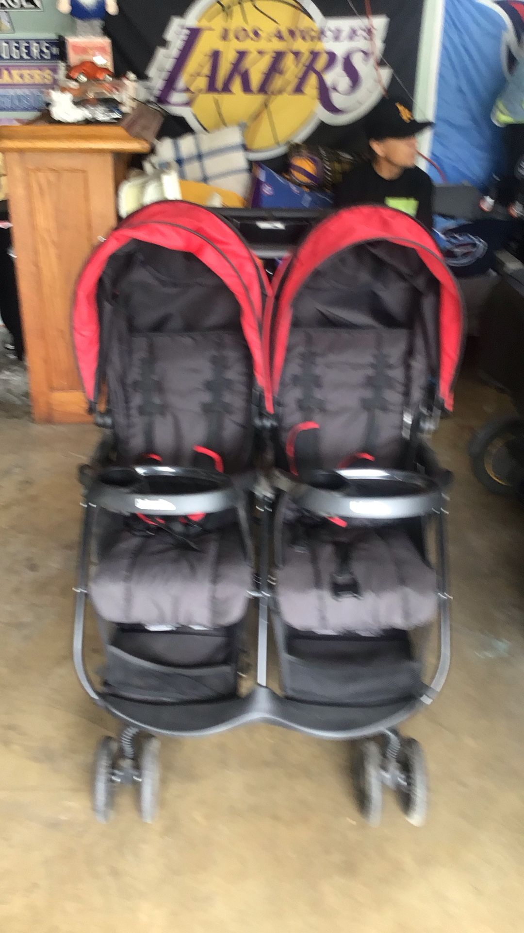 In Excellent Condition Kolcraft Foldable Double Stroller Light Weight Used Ones