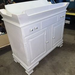 Changing Table With Drawer And Cabinets
