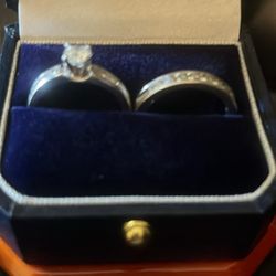 White Gold Wedding Set Size 7 