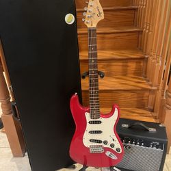 Squier Affinity Stratocaster (Vintage/Fully Setup) W/ Hardshell Case, Fender Amp 