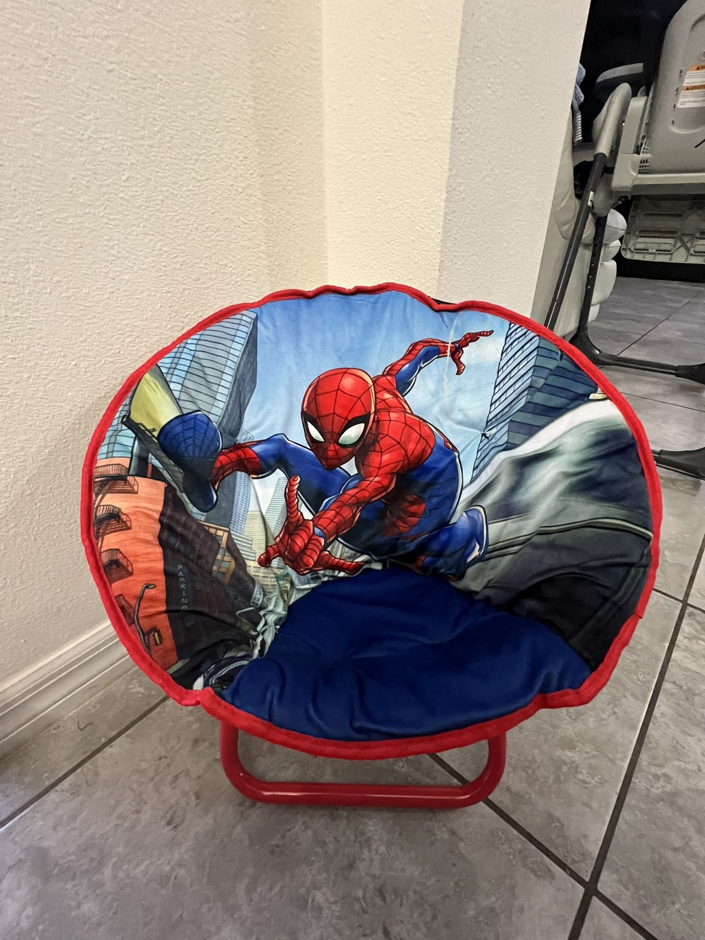 New Foldable Kids Marvel Spiderman Mini Saucer Chair, Available in Multiple Characters,18 inches.