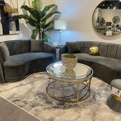 Luxury Modern Sofa Set – $1,886 or ONLY $53 Down – New – Delivery Available