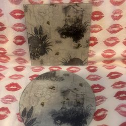 NWT Glass Cutting Board Bee Honeycomb 