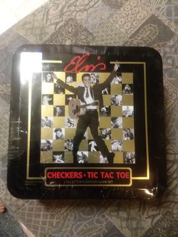 Elvis Presley Checkers & Tic tac toe board game