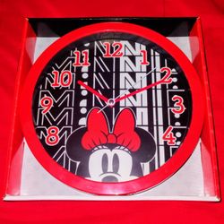 New Limited Edition Disney Minnie Mouse Wall Clock 