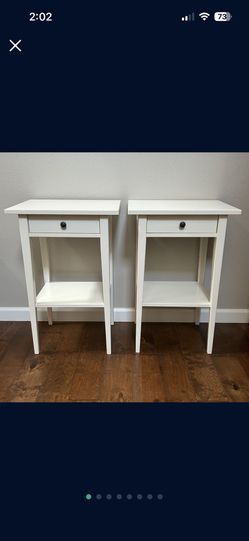 IKEA Hemnes Side Table - Glossy White