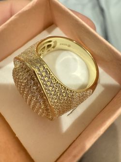 S925 Gold Plated Heart Ring 