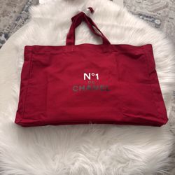  New GWP Chanel Red Tote Bag