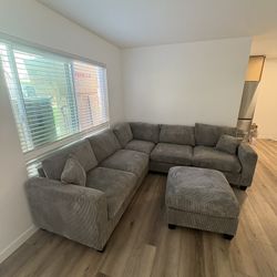 Corduroy Sectional Couch 