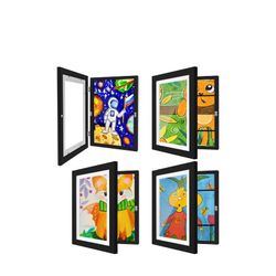 [Extra Large]Kids Art Frames 10x12.5 Inch 4 Pack Kids Artwork Flip Frame Changeable for Picture Display, Children School Drawing Projects Storage, Hor