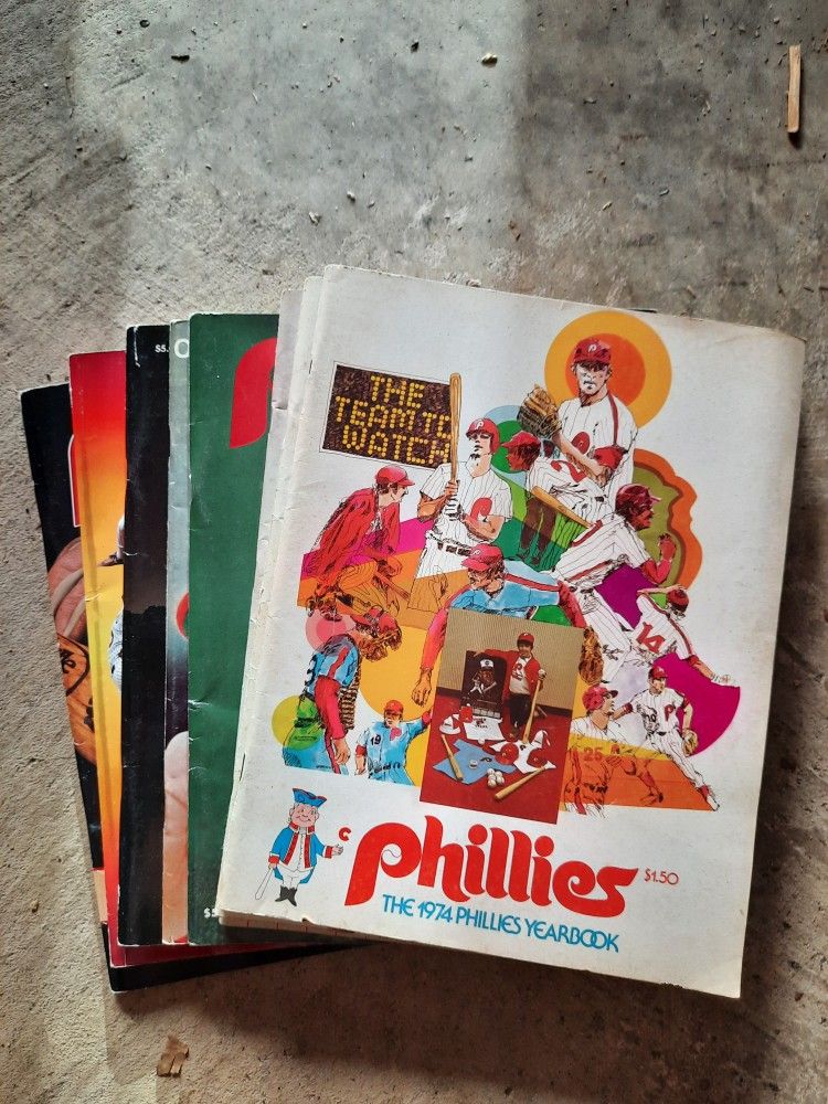 Phillies Yearbooks Qty 8 Included