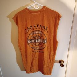 Harley Davidson XL Sleeveless Work Shirt Las Vegas 