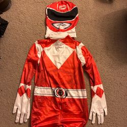 Red Power Ranger Halloween Costume with Mask