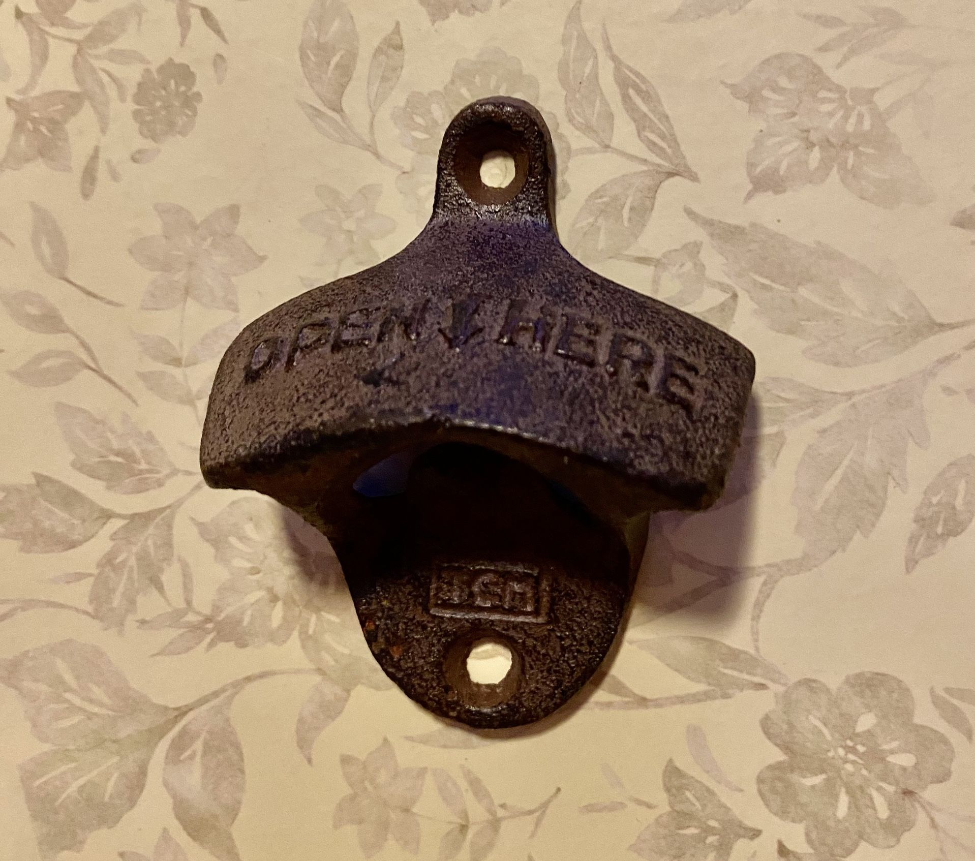 Cast Iron Bottle Opener Wall Mount Vintage Rustic