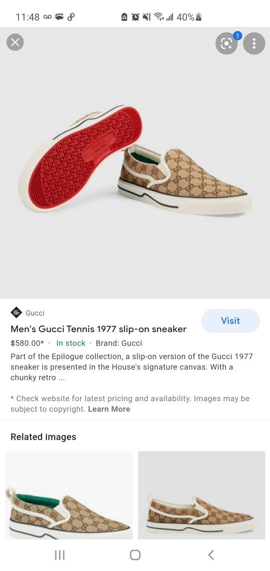 ‼️Gucci Tennis 1977 Slip-on sneaker‼️