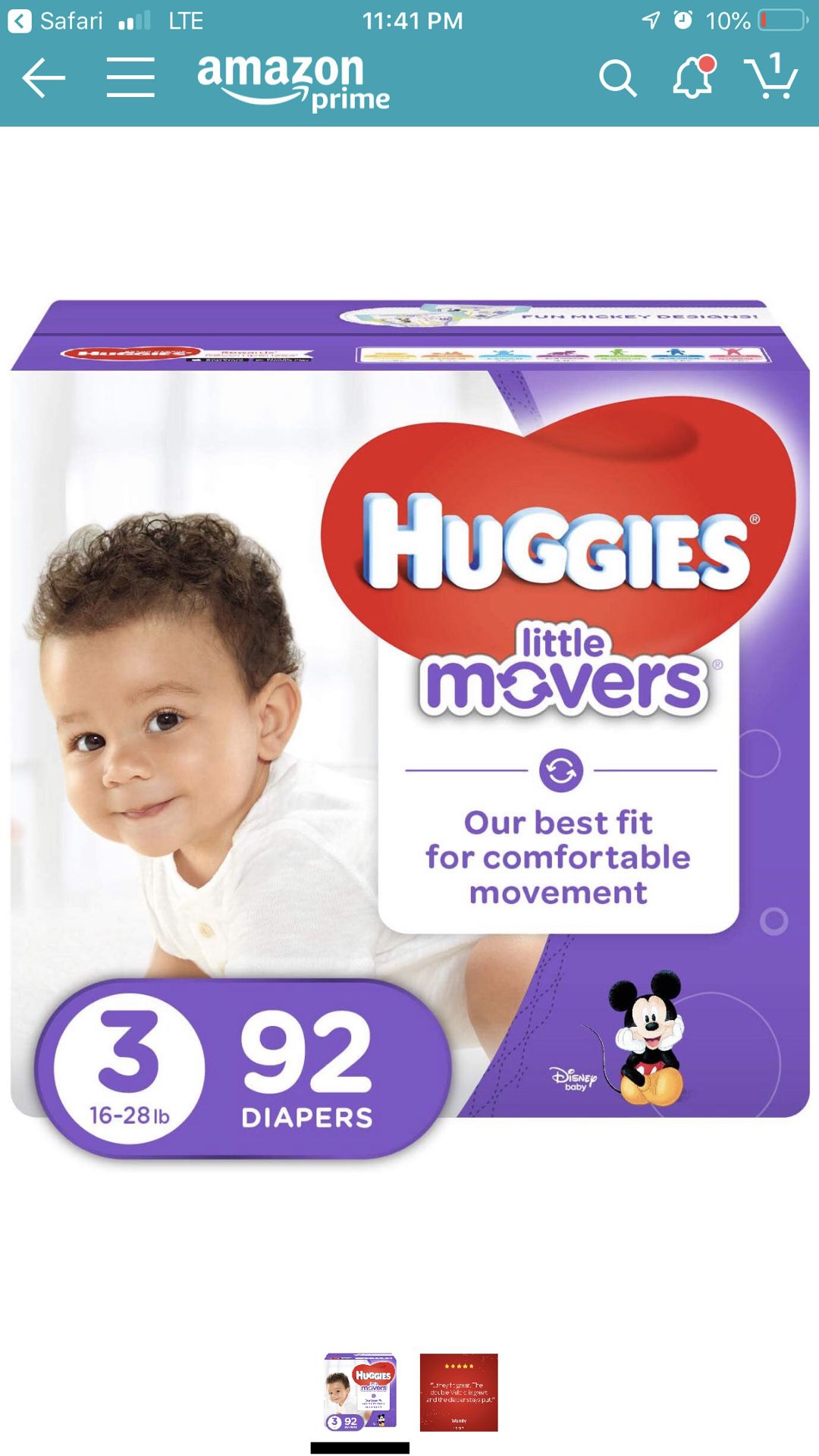 Huggies Little Movers size 3 (92)