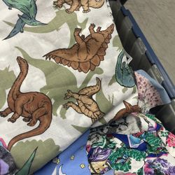 Box Of Fabric. Disney And Nickelodeon Included