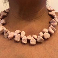 Pink opal necklace 16’