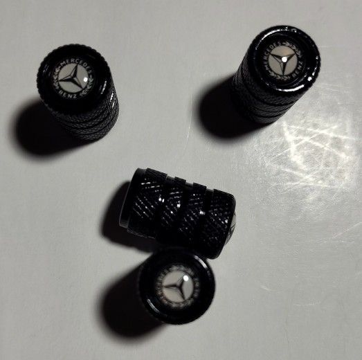 Set Of 4 New Wheel Tire Caps Air Valve Stem Cover For Mercedes Benz