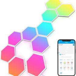 Govee Glide Hexa Light Panels, RGBIC Hexagon LED Wall Lights, Wi-Fi Smart Home Decor Creative Wall Lights with Music Sync, Works with Alexa Google Ass