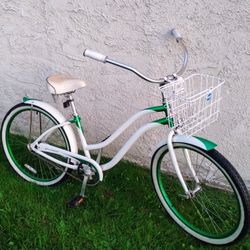 Men's Classic Phat Cycle Sea Crest 26" Beach Cruiser Bike Bicicleta Basket 