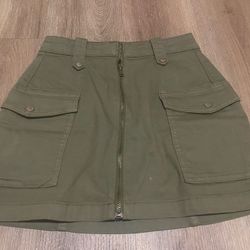 army green skirt