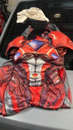 Red Superhero Muscle Costume Top