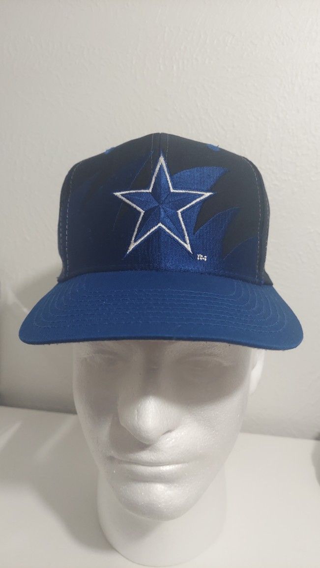 Rare Vintage 90s Dallas Cowboys Logo 7 Sharktooth Hat