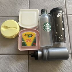 Assorted Containers and Bottles (6 items)
