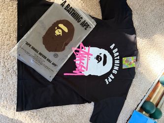 BAPE x Stussy A Bathing Ape Black T-Shirt
