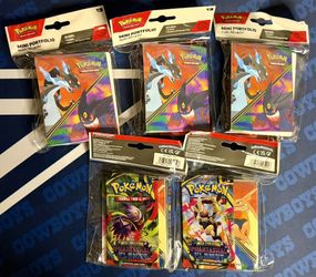 Pokemon- Mega Charizard And Gengar Mini Portfolio + One Phantasmal Flames Booster Pack 