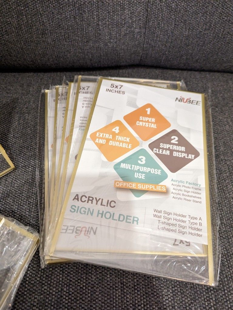 Gold & Acrylic Display Frames