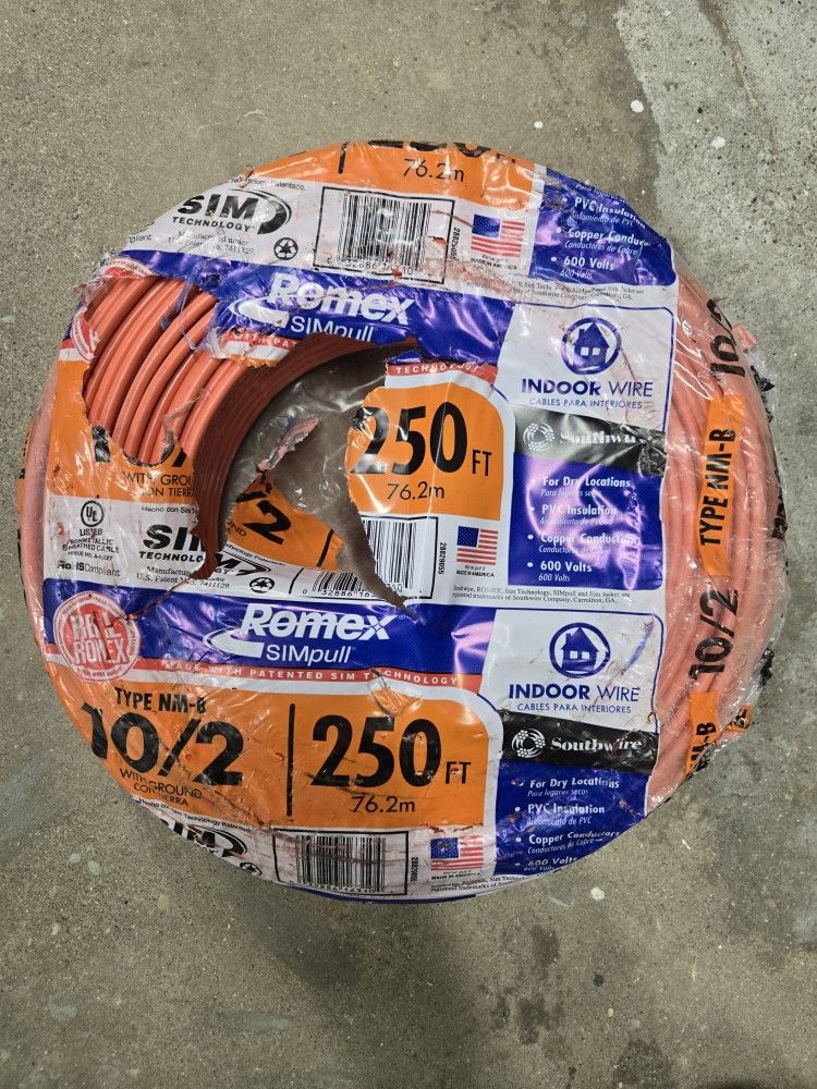 250' 10-2 Romex