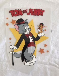 Tom and Jerry   Iron on appliqué size (7x9”)