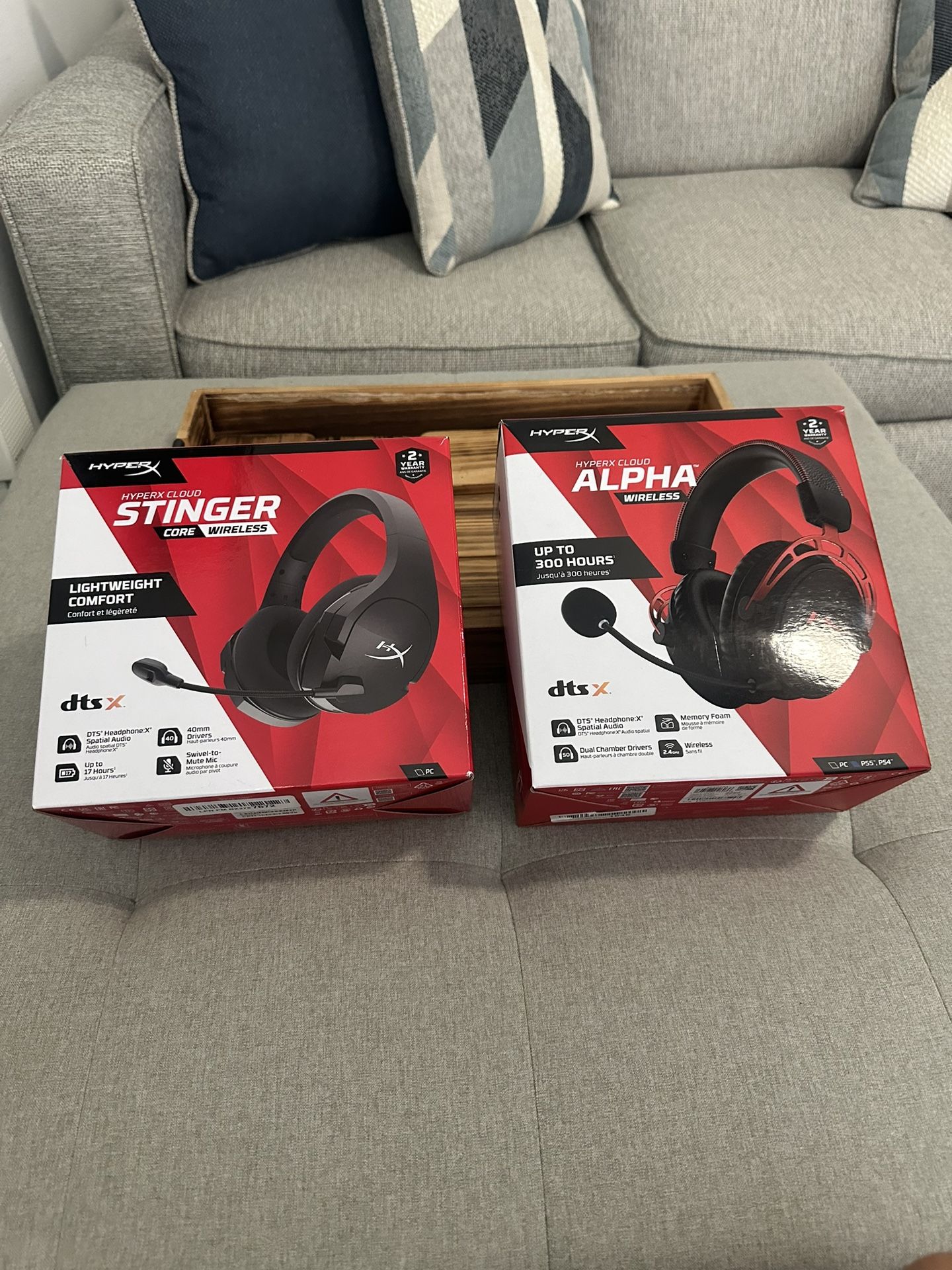 2 HyperX Cloud Wireless Gaming Headsets (one Not Functioning. Please Read!)