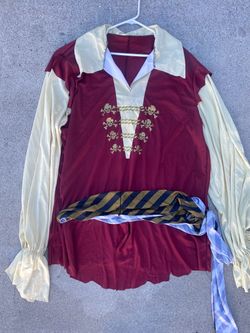 Pirate Costume Shirt with Sash