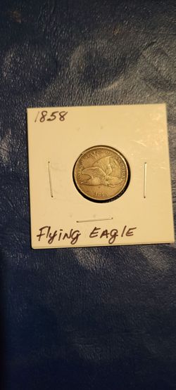 Scarce 1858 Flying Eagle Cent - Fine/VF Small Letters Variety