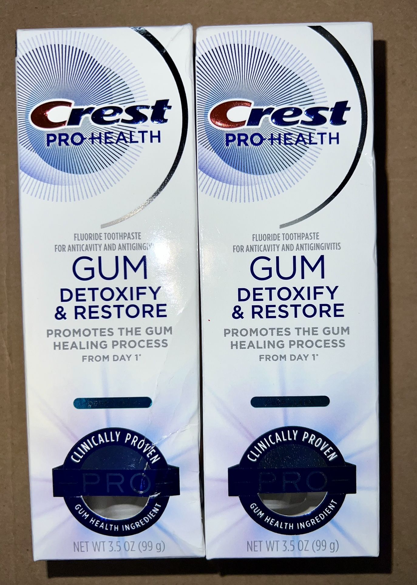 2 Crest Pro-Health Gum Detoxify and Restore Professional Deep Clean Toothpaste