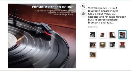 Victrola Quincy 6-in-1 Bluetooth Record Player – NEW IN BOX – $120
