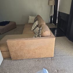 Couch (3 Sets), TV Glass Table Stand & 1 Small Bedroom  Drawer. 