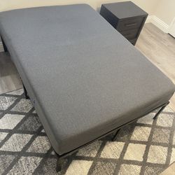 Mattress, Bed Frame, And Rug (full Size)