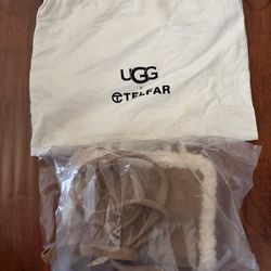 UGG x TELFAR Small Shopper Chestnut Shearling Suede Crossbody Bag NWT